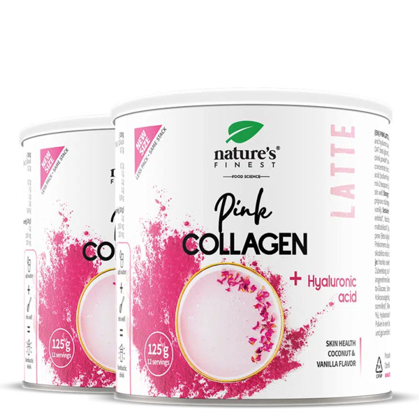  Nature's Finest Nature's Finest Pink Latte Collagen | Beauty Latte Al Collagene E Acido Ialuronico | Supporto Idratazione, Luminosità Ed Elasticità Della Pelle 