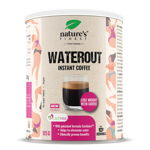  Nature's Finest Waterout Coffee | Elimina La Ritenzione Idrica | Formula Cactinea | Riduce Gonfiore E Ritenzione Idrica | Arabica Premium 