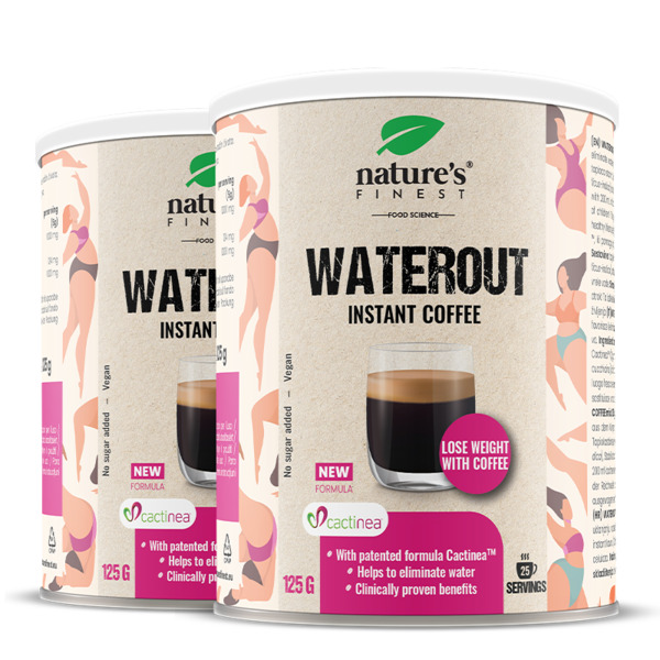  Nature's Finest Waterout Coffee | Elimina La Ritenzione Idrica | Formula Cactinea | Riduci Il Gonfiore | Arabica Premium | Senza Zucchero Aggiunto 