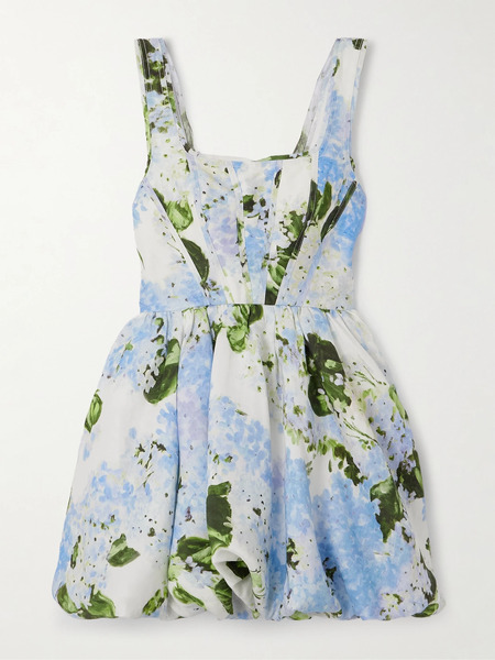  Aje Aje - Suzette Printed Linen-blend Mini Dress - Blue 