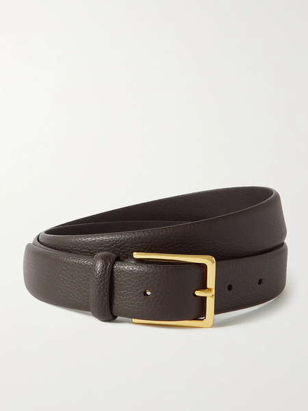  Anderson's Anderson's - Textured-leather Belt - Dark Brown 
