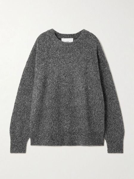  Arch4 Arch4 - Oversized Cashmere And Silk-blend Sweater - Dark Gray 