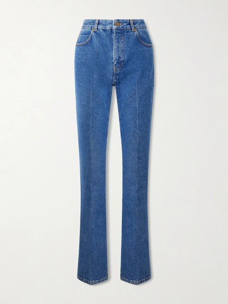  Balmain Balmain - High-rise Bootcut Jeans - Light Denim 