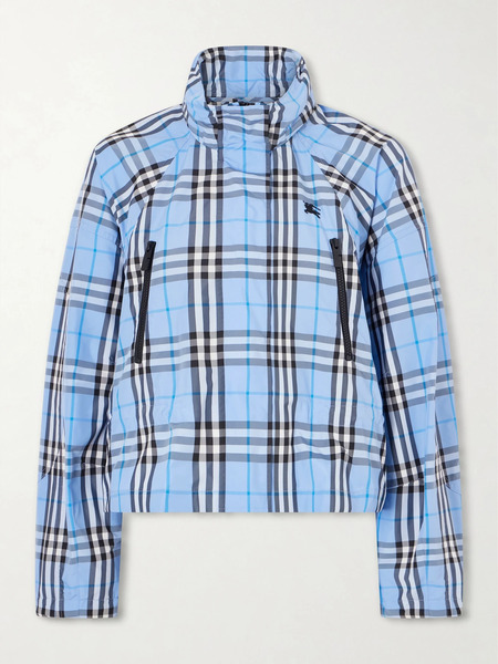  Burberry Burberry - Layham Checked Shell Jacket - Blue 