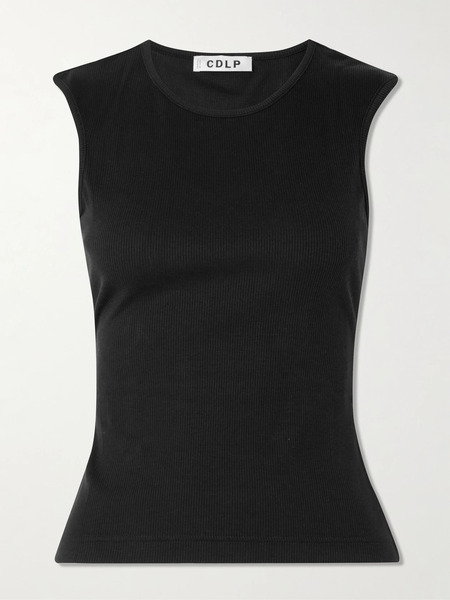  Cdlp Cdlp - Ribbed Tencel™ Lyocell-blend Jersey Tank - Black 