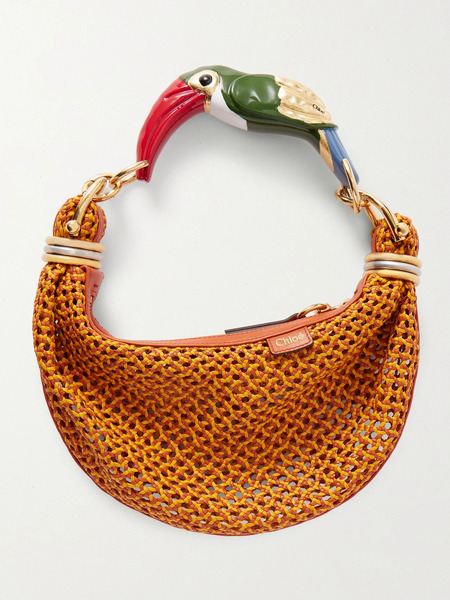  Chloé Chloé - Woven Leather Shoulder Bag - Orange 
