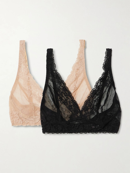  Commando Commando - Double Take Set Of Two Stretch-lace Soft-cup Bras - Multi 