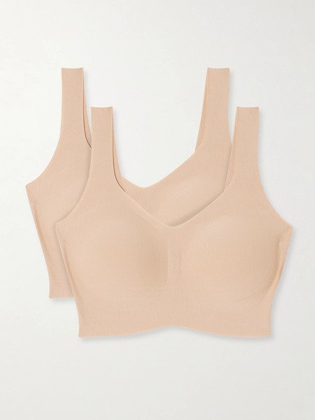  Commando Commando - Set Of Two Butter Stretch-micro Modal Soft-cup Bralette - Beige 