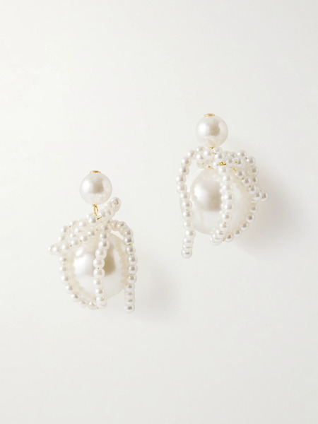  Completedworks Completedworks - Gold-plated Pearl-like Earrings - White 