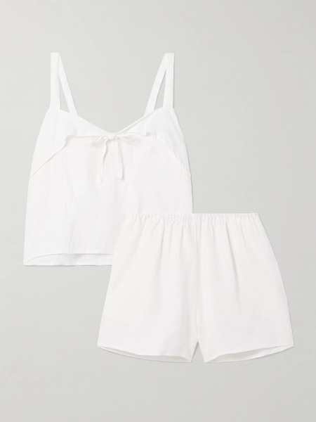 Deiji Studios Deiji Studios - Linen Pajama Set - White 