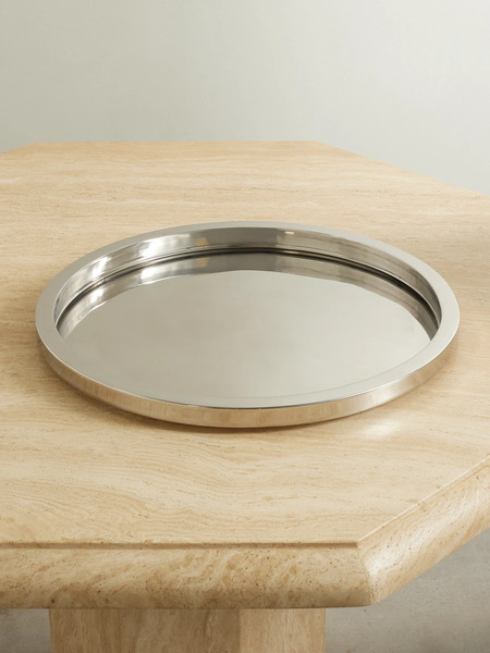  Louise Roe Louise Roe - 56cm Polished Stainless Steel Serving Tray - Silver 