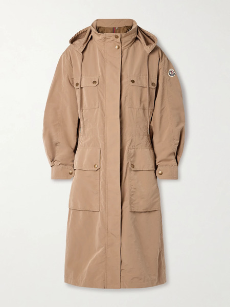  Moncler Moncler - Nantes Hooded Shell Parka - Light Brown 