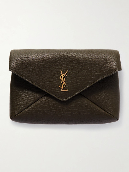  Saint Laurent Saint Laurent - Cassandre Textured-leather Shoulder Bag - Green 