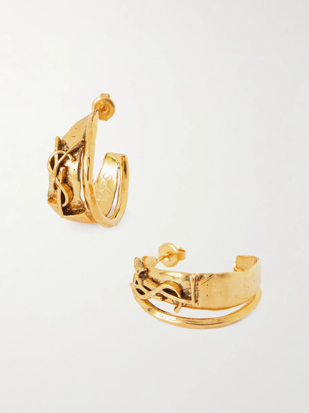  Saint Laurent Saint Laurent - Gold-tone Earrings - One Size 