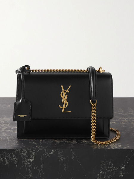  Saint Laurent Saint Laurent - Sunset Medium Leather Shoulder Bag - Black 