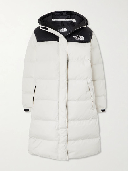  The North Face The North Face - Nuptse Hooded Embroidered Quilted Shell Down Parka - Off-white 