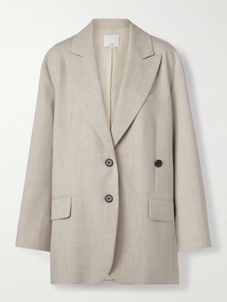  Tibi Tibi - Liam Woven Blazer - Beige 