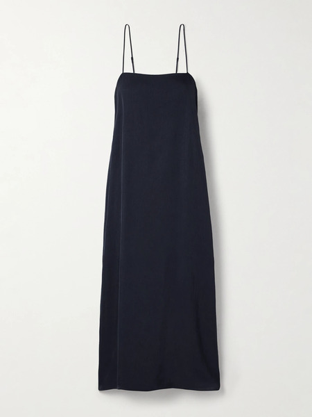  Tibi Tibi - Satin-twill Midi Dress - Navy 