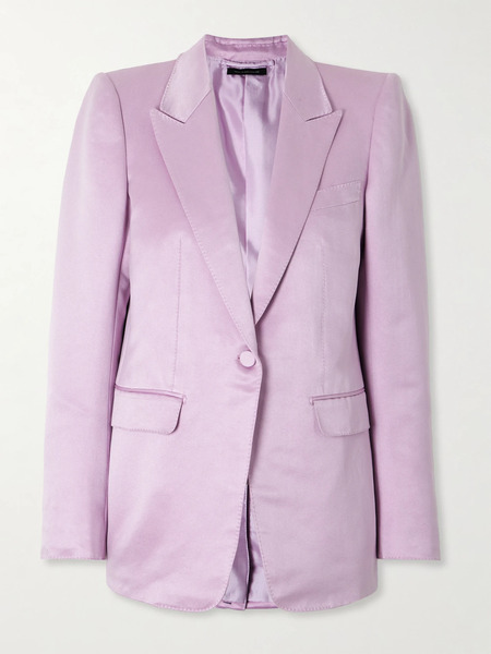  Tom Ford Tom Ford - Cotton And Silk-blend Duchesse-satin Blazer - Baby Pink 