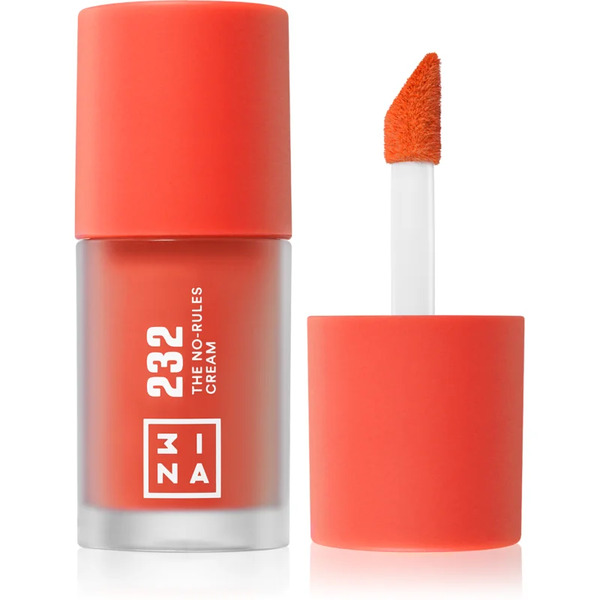  3ina The No-rules Cream Makeup Multi-funzione Per Occhi, Labbra E Viso Colore 232 - Bright, Coral Red 8 Ml 