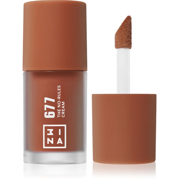  3ina The No-rules Cream Makeup Multi-funzione Per Occhi, Labbra E Viso Colore 677 - Medium, Neutral Brown 8 Ml 