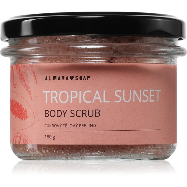  Almara Soap Body Scrub Scrub Corpo Allo Zucchero Per La Cellulite Con Profumazione Tropical Sunset 180 G 