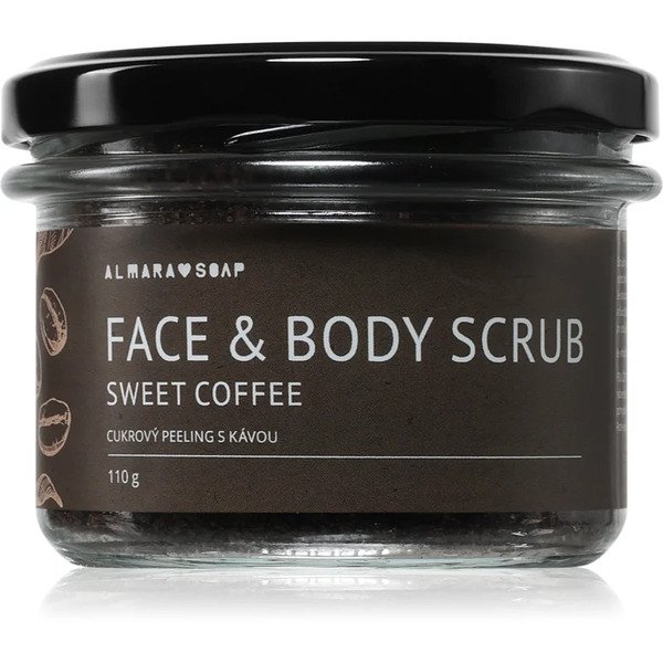  Almara Soap Face & Body Scrub Scub Allo Zucchero Per Corpo E Viso Con Profumazione Sweet Coffee 110 G 