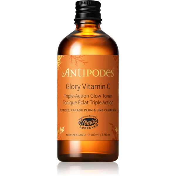  Antipodes Glory Vitamin C Triple-action Glow Toner Lozione Tonica Illuminante Per Unificare Il Tono Della Pelle 100 Ml 