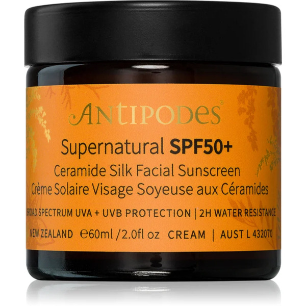  Antipodes Supernatural Spf50+ Ceramide Silk Facial Sunscreen Crema Protettiva Viso Con Ceramidi Spf 50+ 60 Ml 