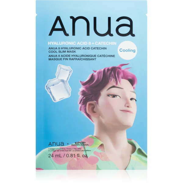  Anua K-pop Demon Hunters Hyaluronic Acid 8 + Catechin Mascheraviso Idratante In Tessuto Con Effetto Rinfrescante 23 Ml 