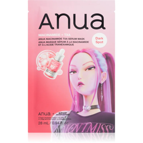 Anua K-pop Demon Hunters Niacinamide Txa Serum Mask Maschera Viso Illuminante In Tessuto Effetto Idratante 28 Ml 