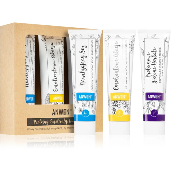  Anwen Proteins . Emollients . Humectants Balsamo Per Capelli Confezione Conveniente 3 X 100 Ml Low Porosity 