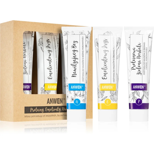  Anwen Proteins . Emollients . Humectants Balsamo Per Capelli Confezione Conveniente 3 X 100 Ml Medium Porosity 