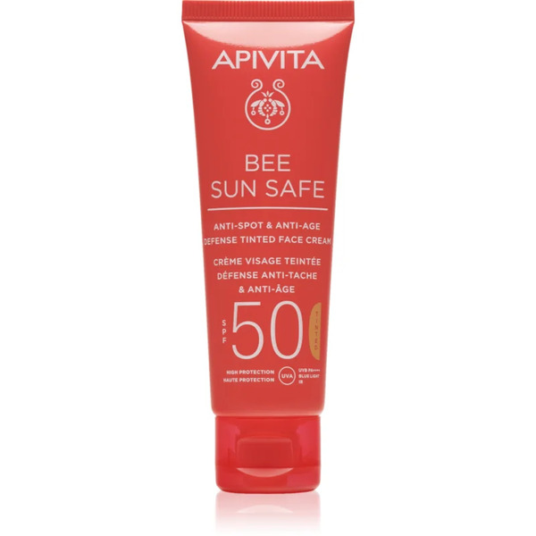  Apivita Bee Sun Safe Anti-spot And Anti-age Tinted Face Cream Spf50 Crema Protettiva Colorata Viso Spf 50 Colore Tinted 50 Ml 