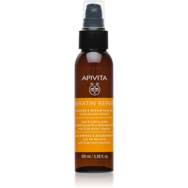  Apivita Keratin Repair Nourish Repair Hair Oil Olio Per Capelli Per Capelli Rovinati E Secchi 100 Ml 