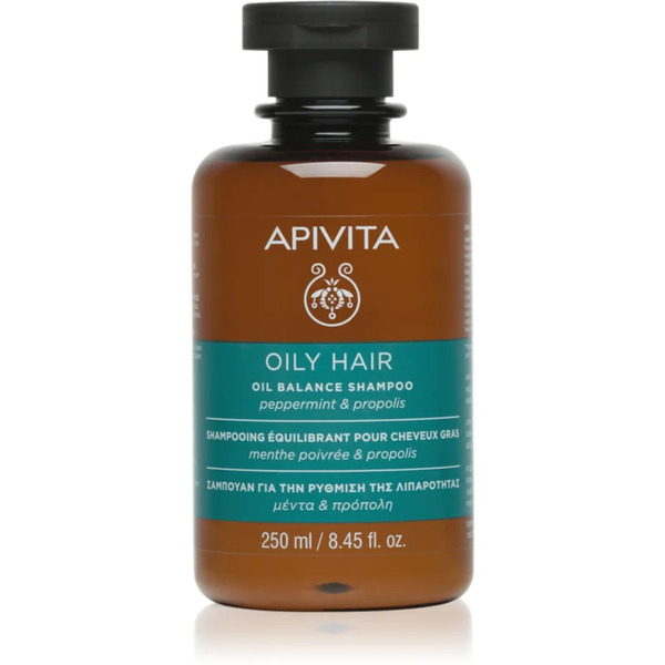  Apivita Oily Hair Oil Balance Shampoo Shampoo Di Pulizia Profonda Per Cuoi Capelluti Grassi Per Capelli Più Forti E Luminosi 250 Ml 