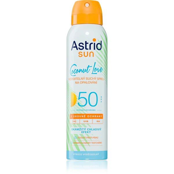  Astrid Sun Coconut Love Spray Abbronzante Rinfrescante Invisibile Spf 50 Ad Alta Protezione Uv 150 Ml 