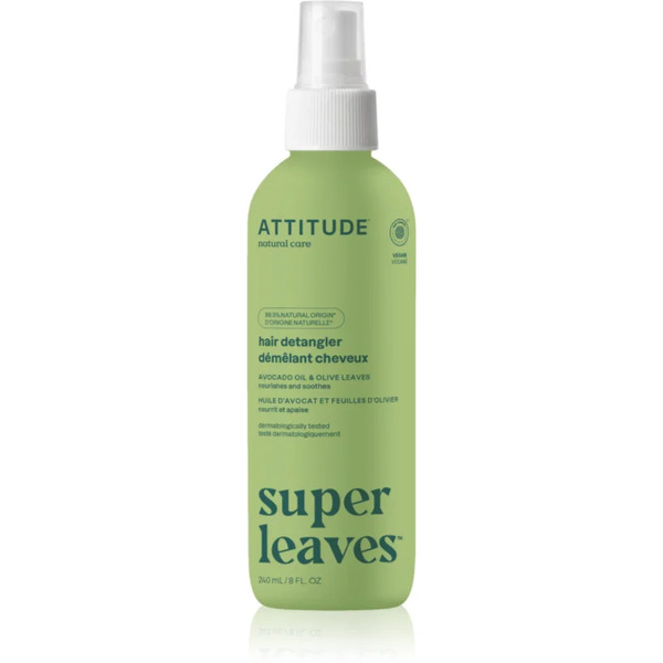  Attitude Super Leaves Avocado Oil & Olive Leaves Spray Per Capelli Pettinabili Per Capelli Normali E Secchi 240 Ml 