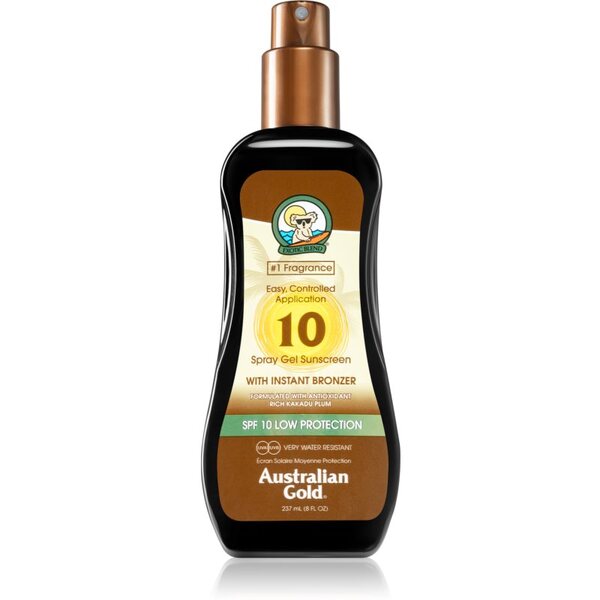  Australian Gold Spray Gel Sunscreen With Instant Bronzer Spray Solare Protettivo Con Bronzer Spf 10 237 Ml 