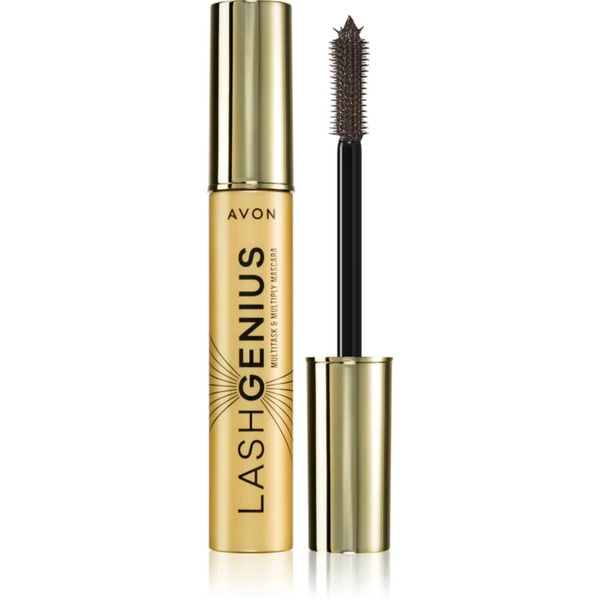  Avon Lash Genius Multitask & Multiply Mascare Per Ciglia Voluminose, Curve E Separate 5 In 1 Colore Brown Black 10 Ml 