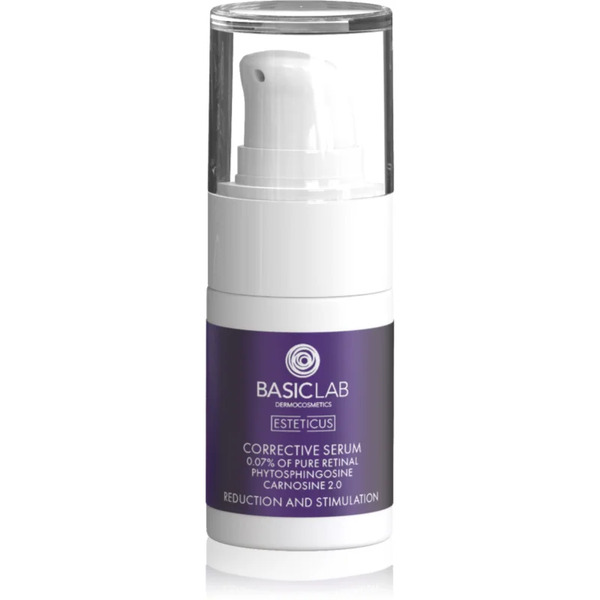  Basiclab Dermocosmetics Esteticus Siero Lisciante Per Unificare Il Tono Della Pelle 0.07% Pure Retinal 15 Ml 