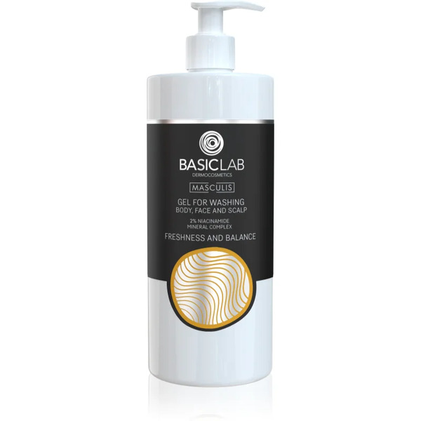  Basiclab Dermocosmetics Masculis Gel Doccia Per Viso, Corpo E Capelli 500 Ml 