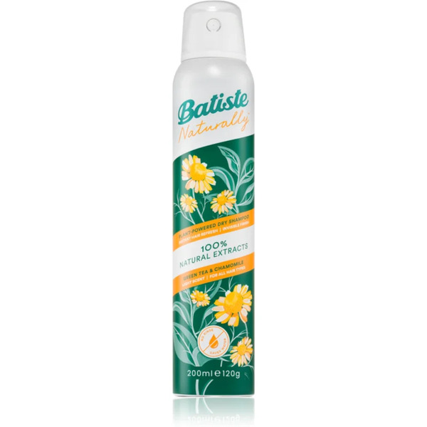  Batiste Naturally Green Tea & Chamomile Shampoo Secco Per Assorbire Il Sebo In Eccesso E Rinfrescare I Capelli 200 Ml 