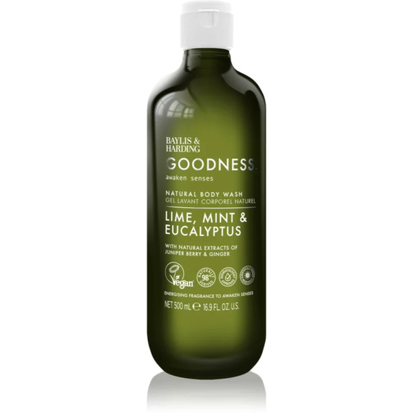  Baylis & Harding Goodness Awaken Senses Gel Doccia Rinfrescante Profumi Lime, Mint & Eucalyptus 500 Ml 