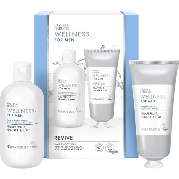  Baylis & Harding Wellness. For Men. Revive Confezione Regalo Per Uomo Profumi Grapefruit, Ginger & Lime 