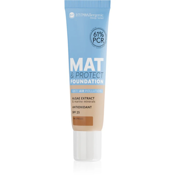  Bell Hypoallergenic Mat & Protect Fondotinta Opacizzante Lunga Tenuta Spf 25 Colore 08 Espresso 30 G 