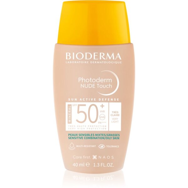  Bioderma Photoderm Nude Touch Fluido Abbronzante Ai Minerali Per Il Viso Spf 50+ Colore Very Light 40 Ml 