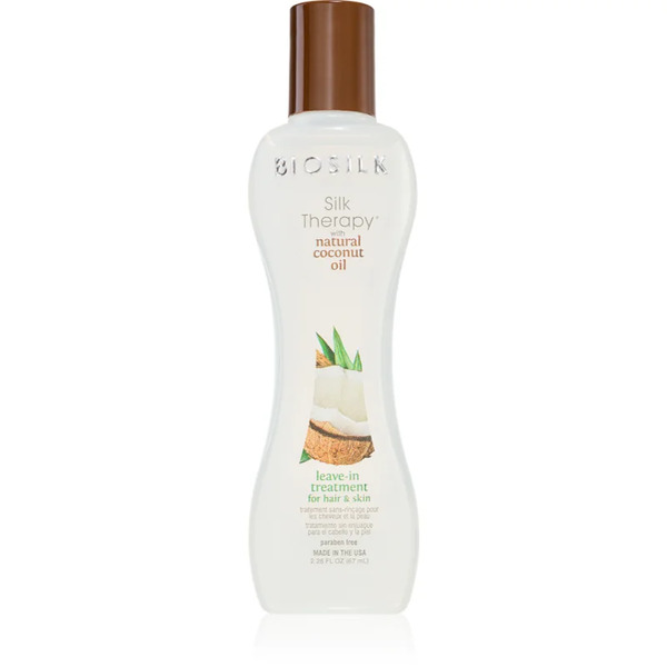  Biosilk Silk Therapy Natural Coconut Oil Trattamento Idratante Senza Risciacquo Per Capelli E Corpo 67 Ml 