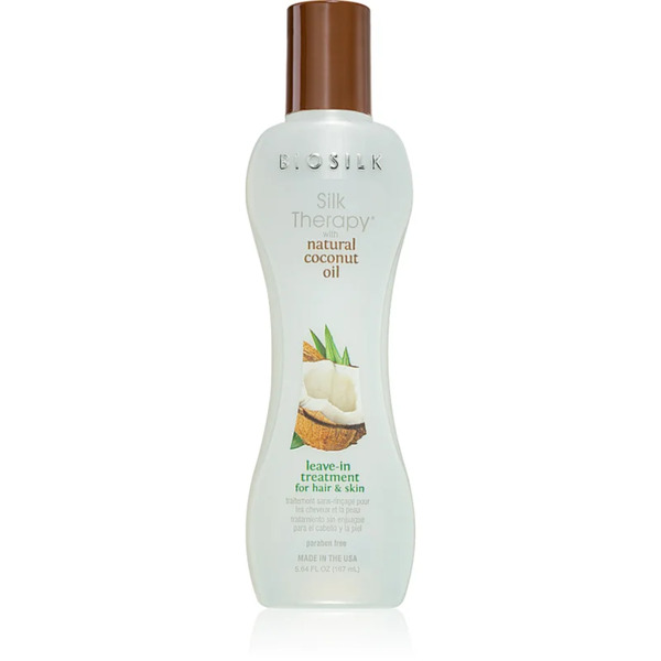  Biosilk Silk Therapy Natural Coconut Oil Trattamento Idratante Senza Risciacquo Per Capelli E Corpo 167 Ml 