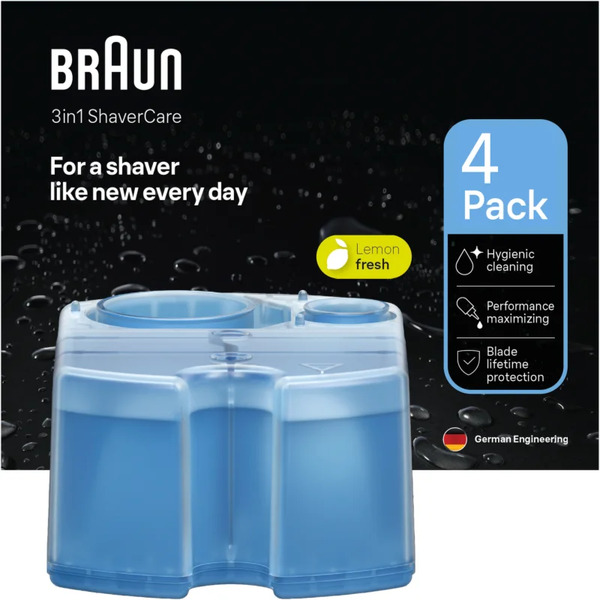 Braun Ccr Refill Lemonfresh Cartucce Di Ricambio Per La Stazione Di Pulizia Con Profumazione Lemon Fresh 4 Pz 